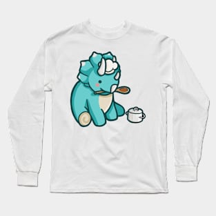 Chef Triceratops, Dino, Dinosaur Long Sleeve T-Shirt